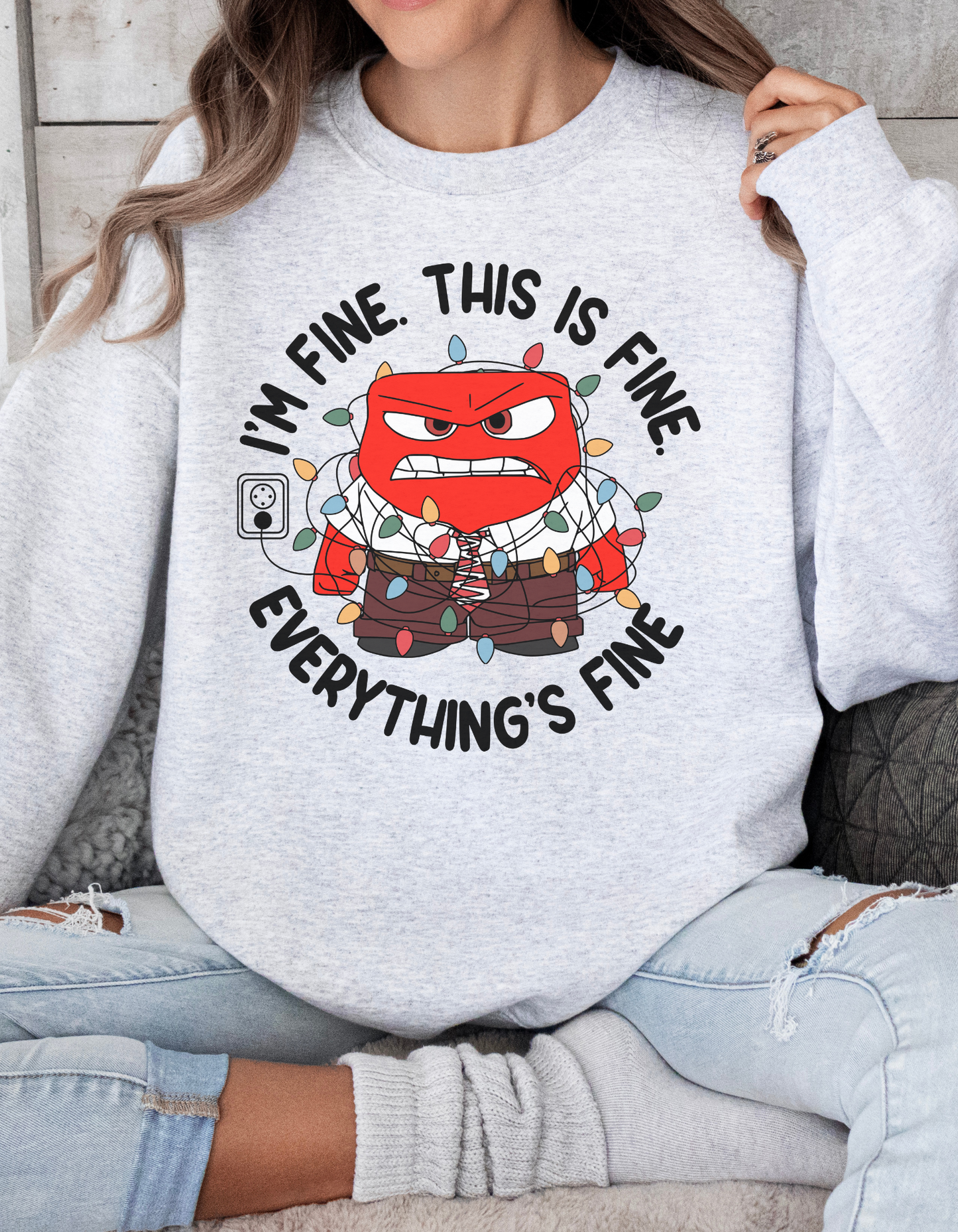 I'm fine Unisex Sweatshirt 'Anger Edition'