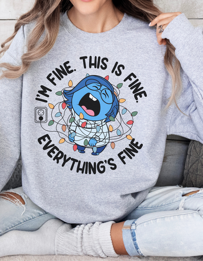 I'm Fine Unisex SweatShirt 'Sadness Edition'